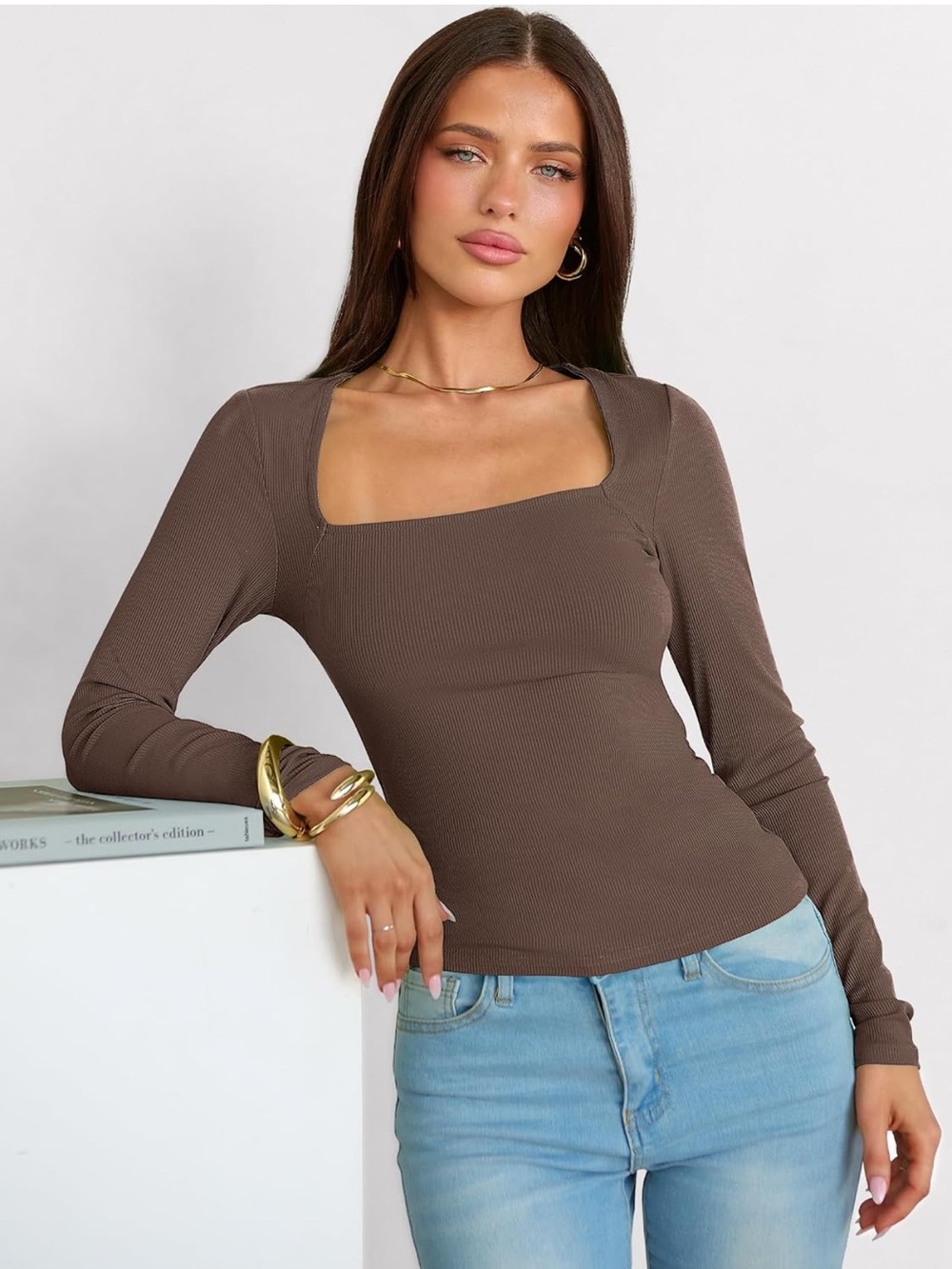 Women’s Square Neck Long Sleeved Top